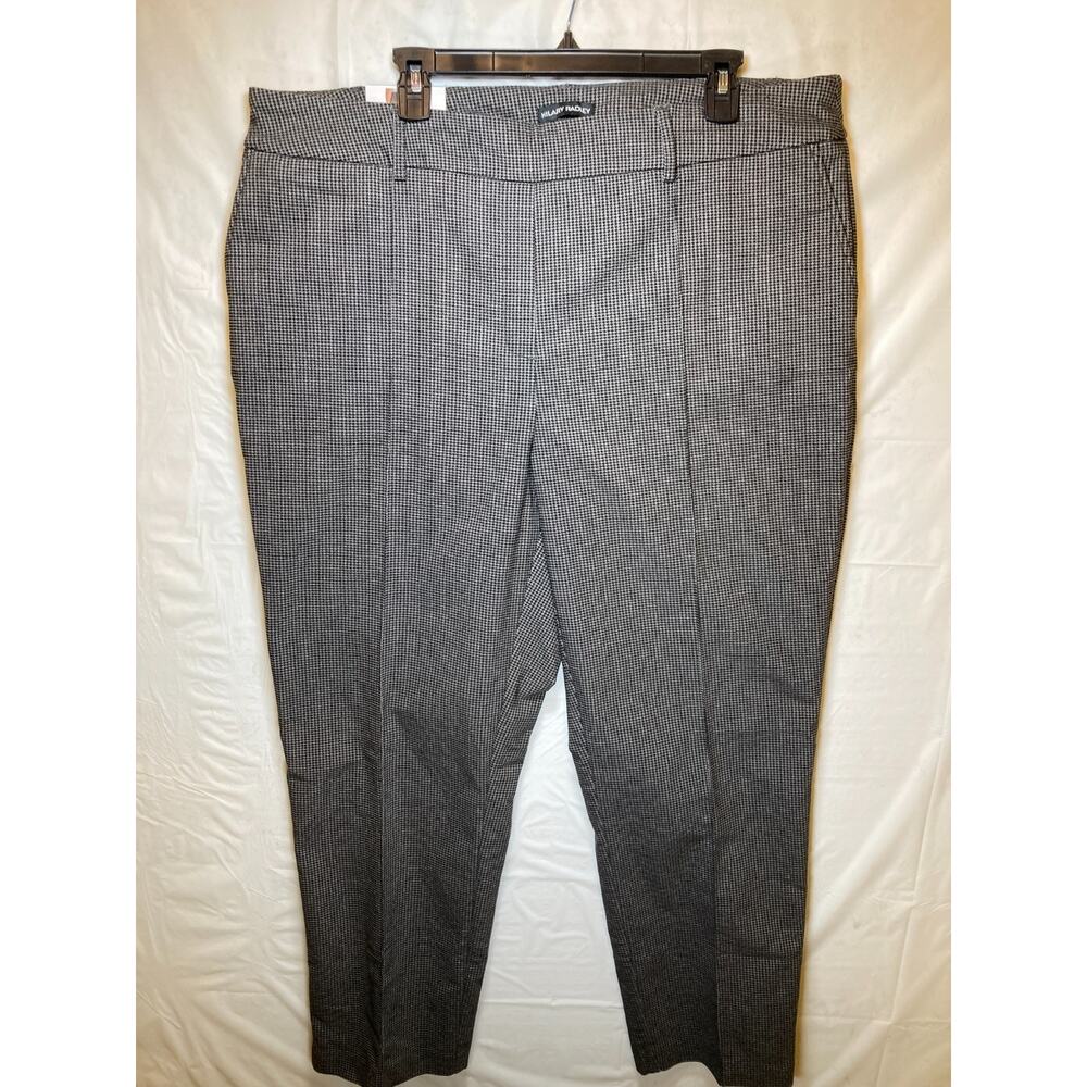 Hilary Radley Women's Mid Rise Slim Leg Built-in Tummy Control Pants, Multi, 2X